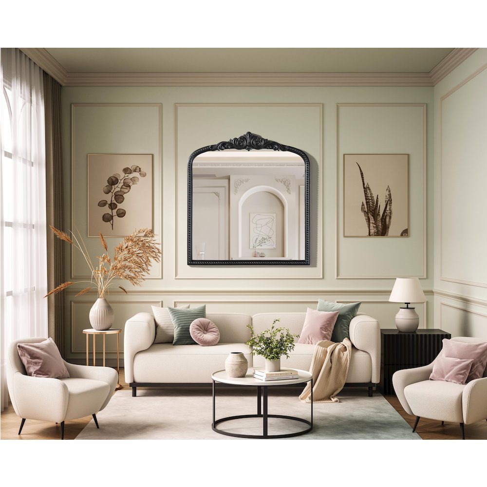 Naomi Vintage Resin Mirror 33x36 in Vintage Bronze