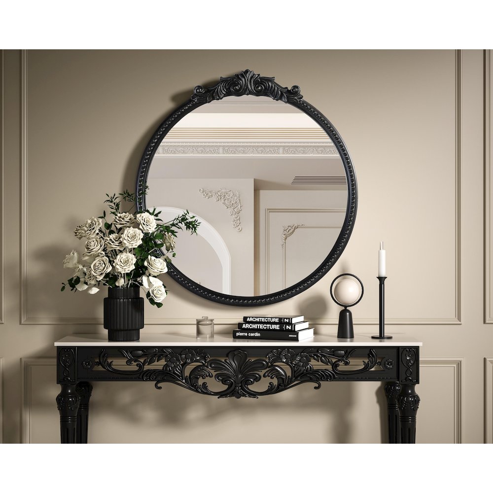 Naomi Vintage Resin Mirror 30x32 in Vintage Bronze