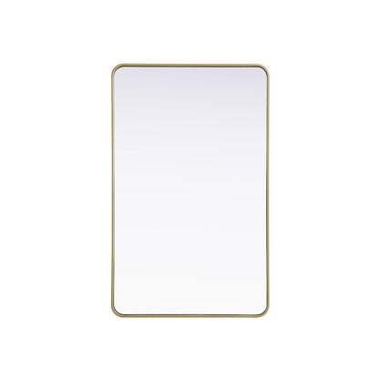 Contour Metal Rectangle Mirror 30x48 in Brass