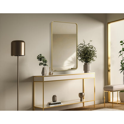 Contour Metal Rectangle Mirror 30x48 in Brass
