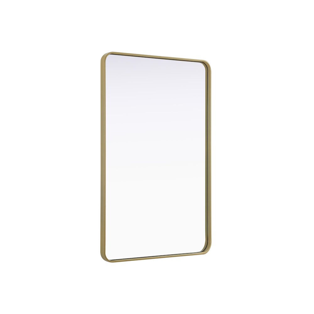 Contour Metal Rectangle Mirror 30x48 in Brass