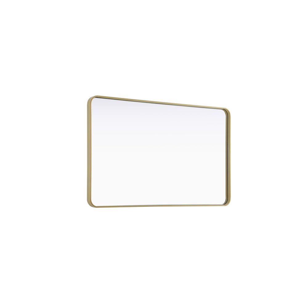 Contour Metal Rectangle Mirror 30x48 in Brass