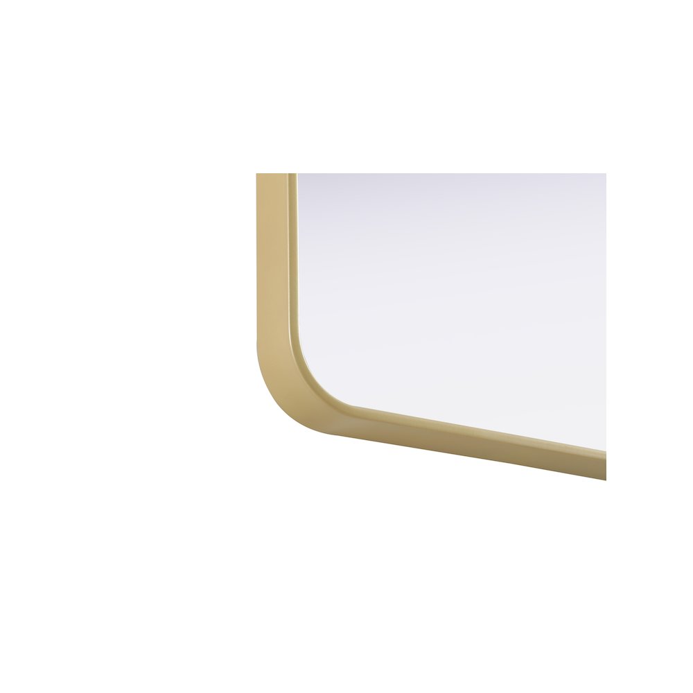 Contour Metal Rectangle Mirror 30x48 in Brass
