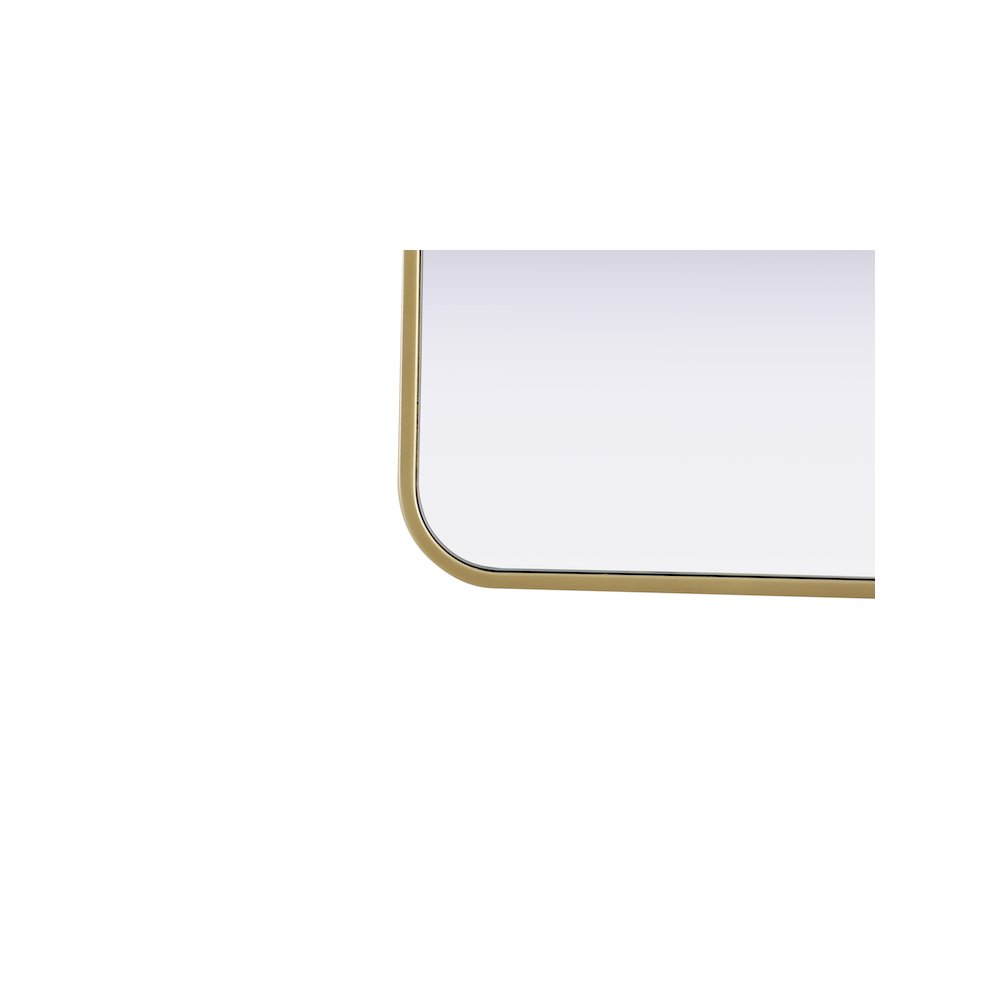 Contour Metal Rectangle Mirror 30x48 in Brass
