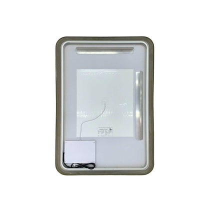 40 Inch Rectangle LED Front and Backlit Wall Mirror in Satin Gold