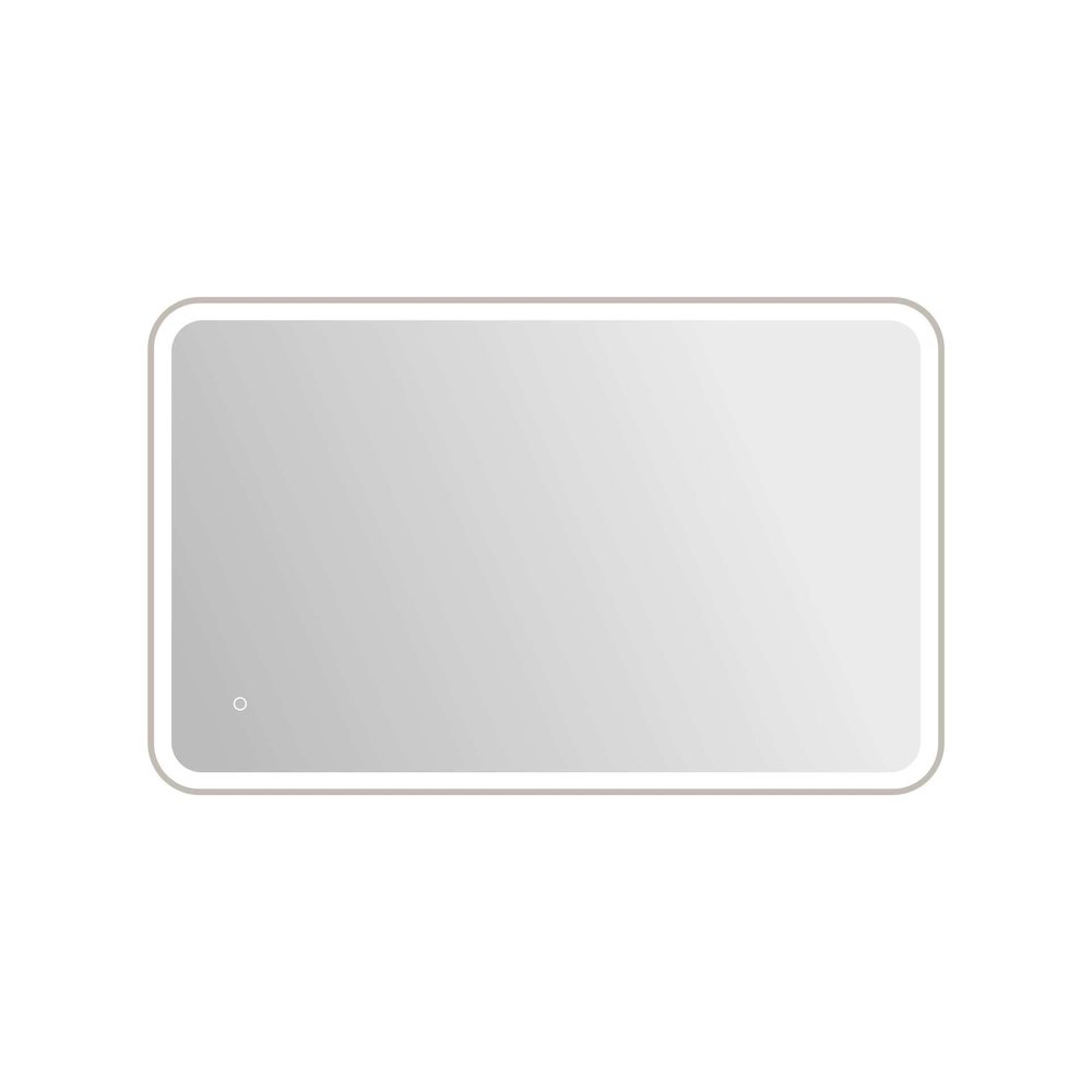 48 Inch Rectangle LED Front and Backlit Wall Mirror in Silver