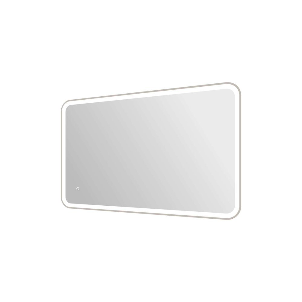 48 Inch Rectangle LED Front and Backlit Wall Mirror in Silver