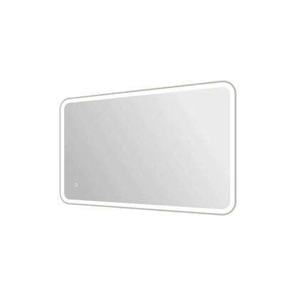 48 Inch Rectangle LED Front and Backlit Wall Mirror in Silver