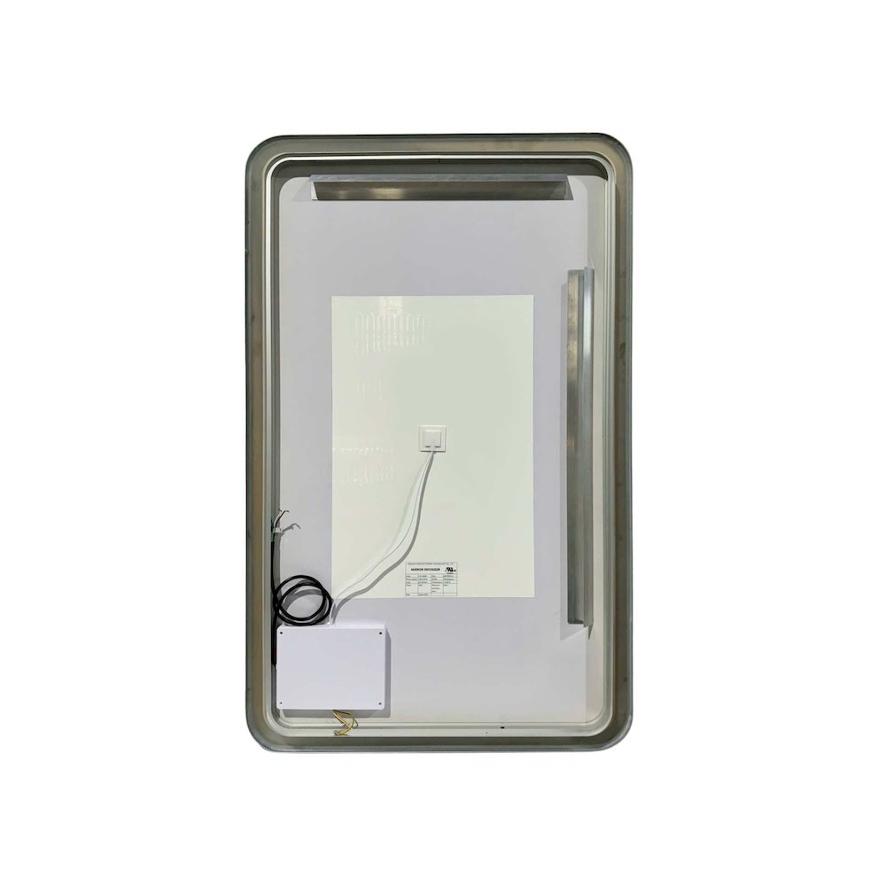 48 Inch Rectangle LED Front and Backlit Wall Mirror in Silver