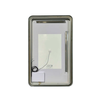 48 Inch Rectangle LED Front and Backlit Wall Mirror in Silver