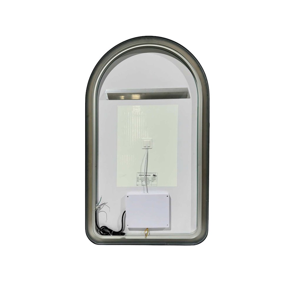 40 Inch Arch LED Front and Backlit Wall Mirror in Black