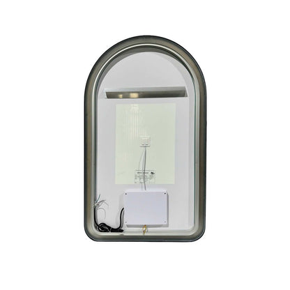 40 Inch Arch LED Front and Backlit Wall Mirror in Black