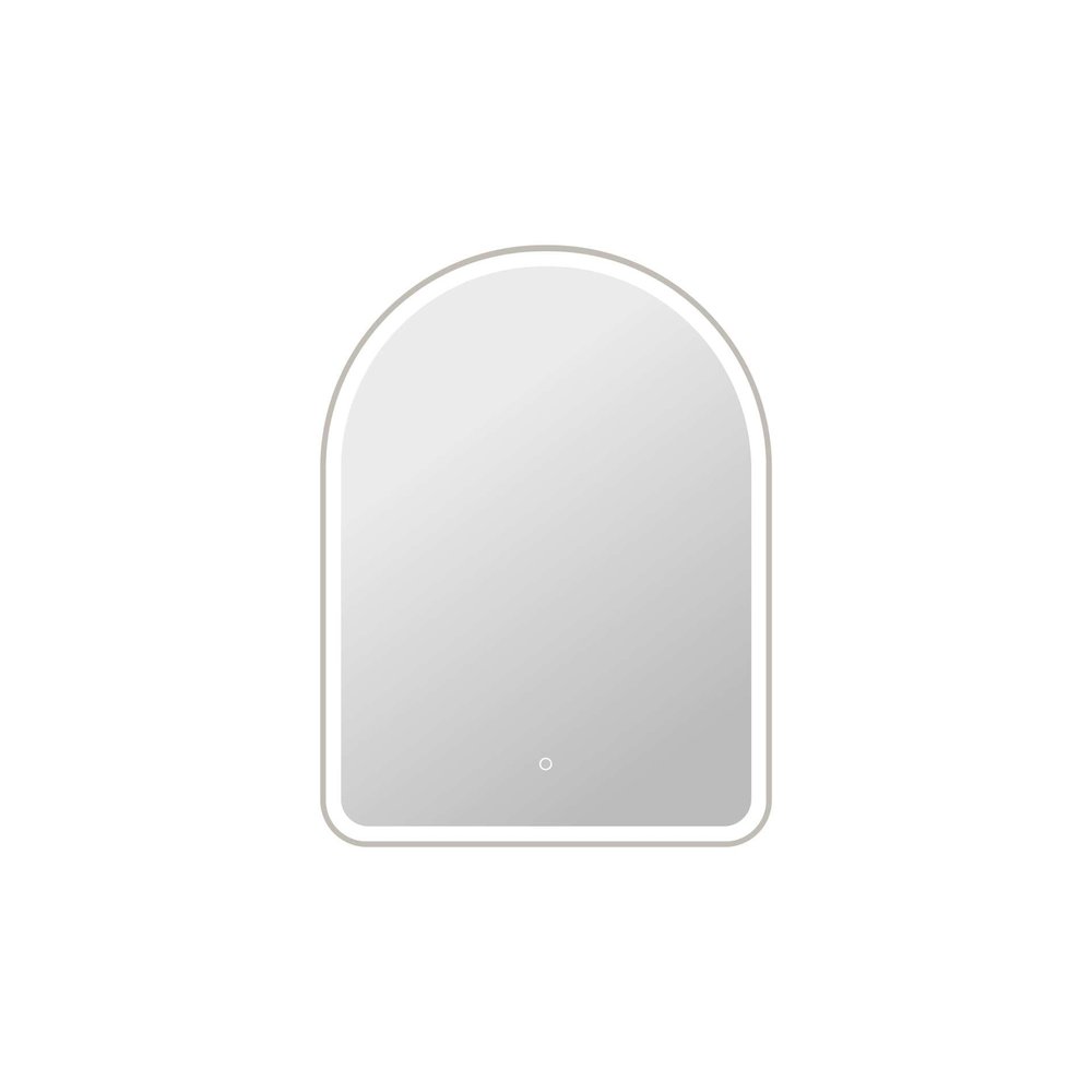 40 Inch Arch LED Front and Backlit Wall Mirror in Silver