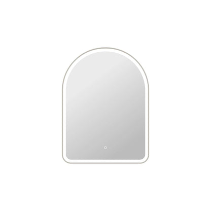 40 Inch Arch LED Front and Backlit Wall Mirror in Silver