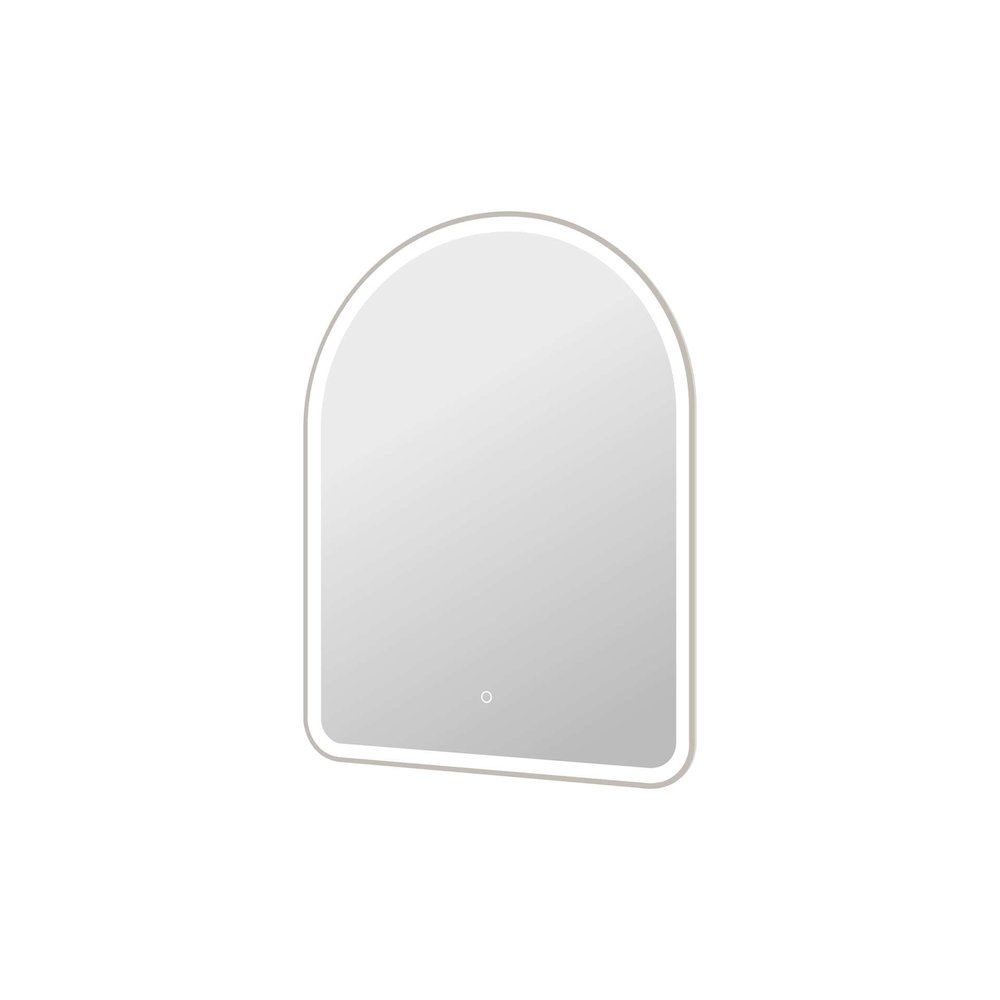 40 Inch Arch LED Front and Backlit Wall Mirror in Silver
