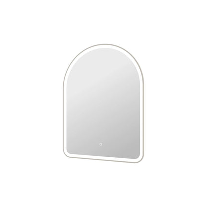 40 Inch Arch LED Front and Backlit Wall Mirror in Silver
