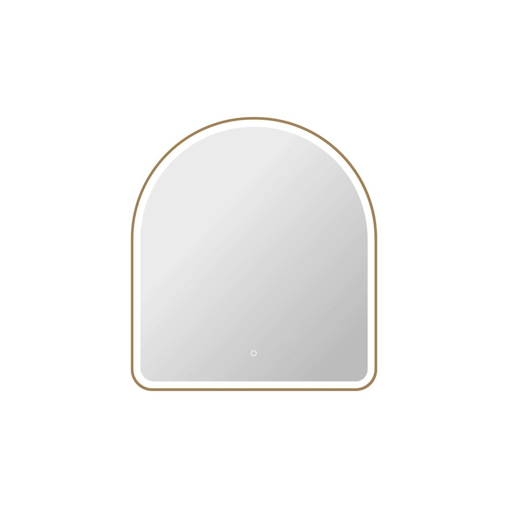 42 Inch Arch LED Front and Backlit Wall Mirror in Satin Gold