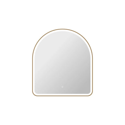 42 Inch Arch LED Front and Backlit Wall Mirror in Satin Gold