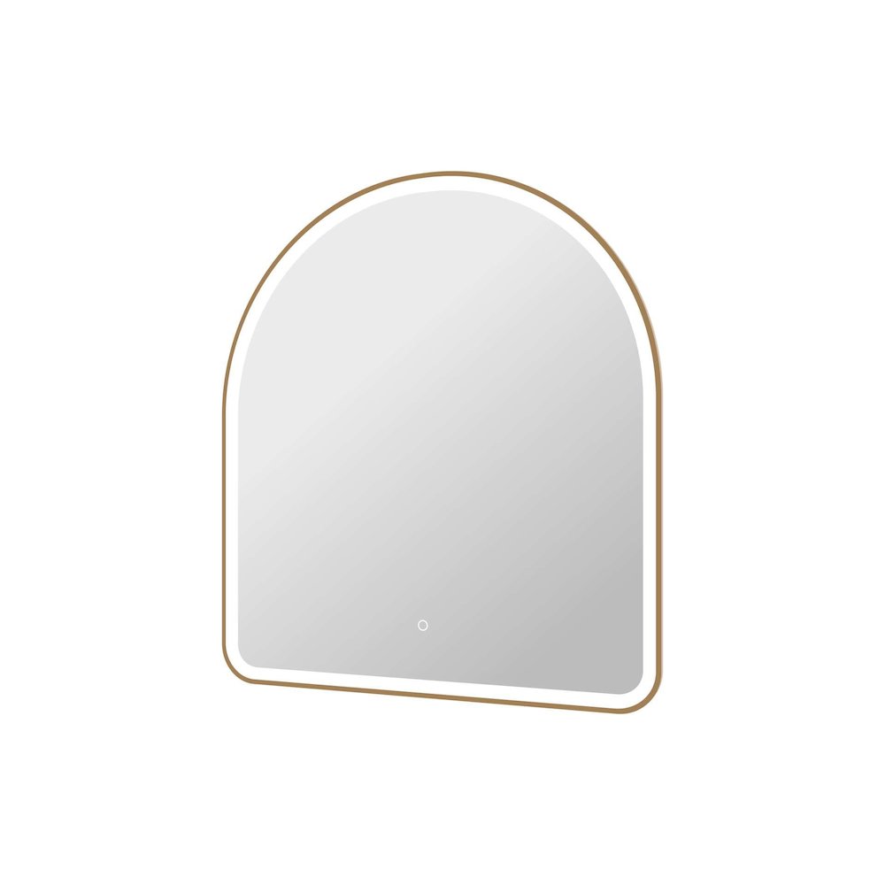 42 Inch Arch LED Front and Backlit Wall Mirror in Satin Gold