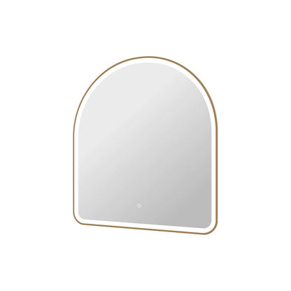 42 Inch Arch LED Front and Backlit Wall Mirror in Satin Gold