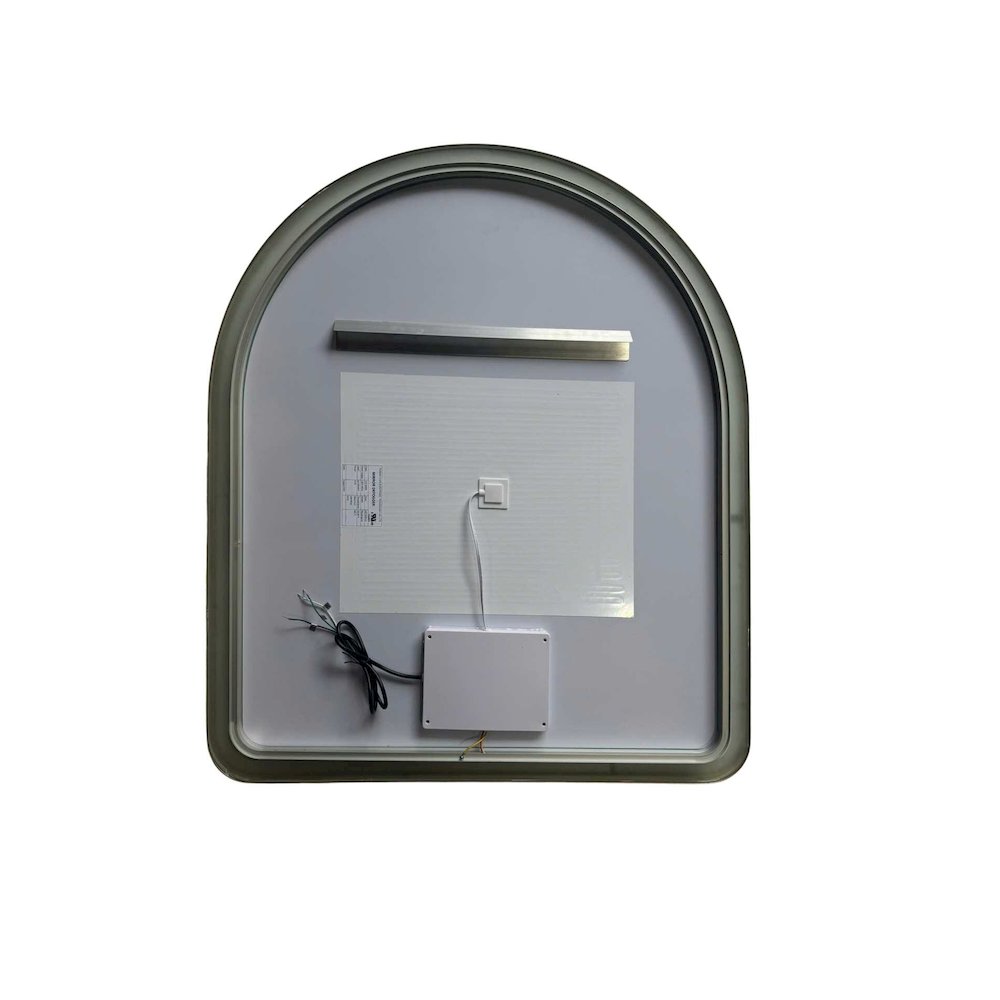 42 Inch Arch LED Front and Backlit Wall Mirror in Satin Gold