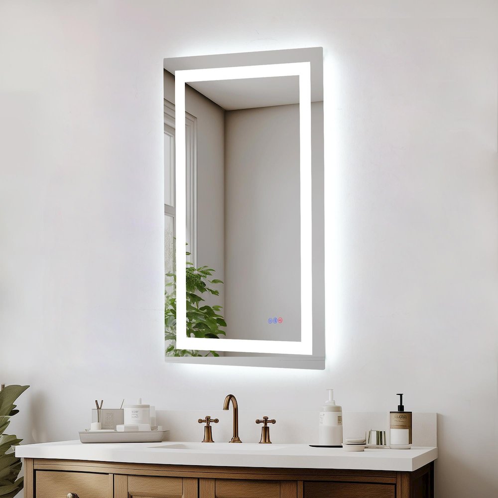 Riven 40X24 Led Mirror, Adjustable Color 3000K/4200K/6400K