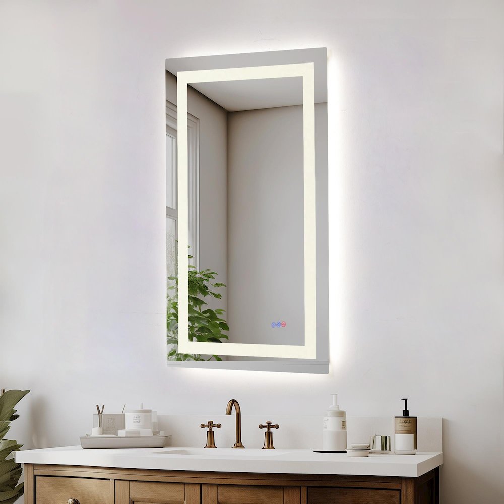 Riven 40X24 Led Mirror, Adjustable Color 3000K/4200K/6400K
