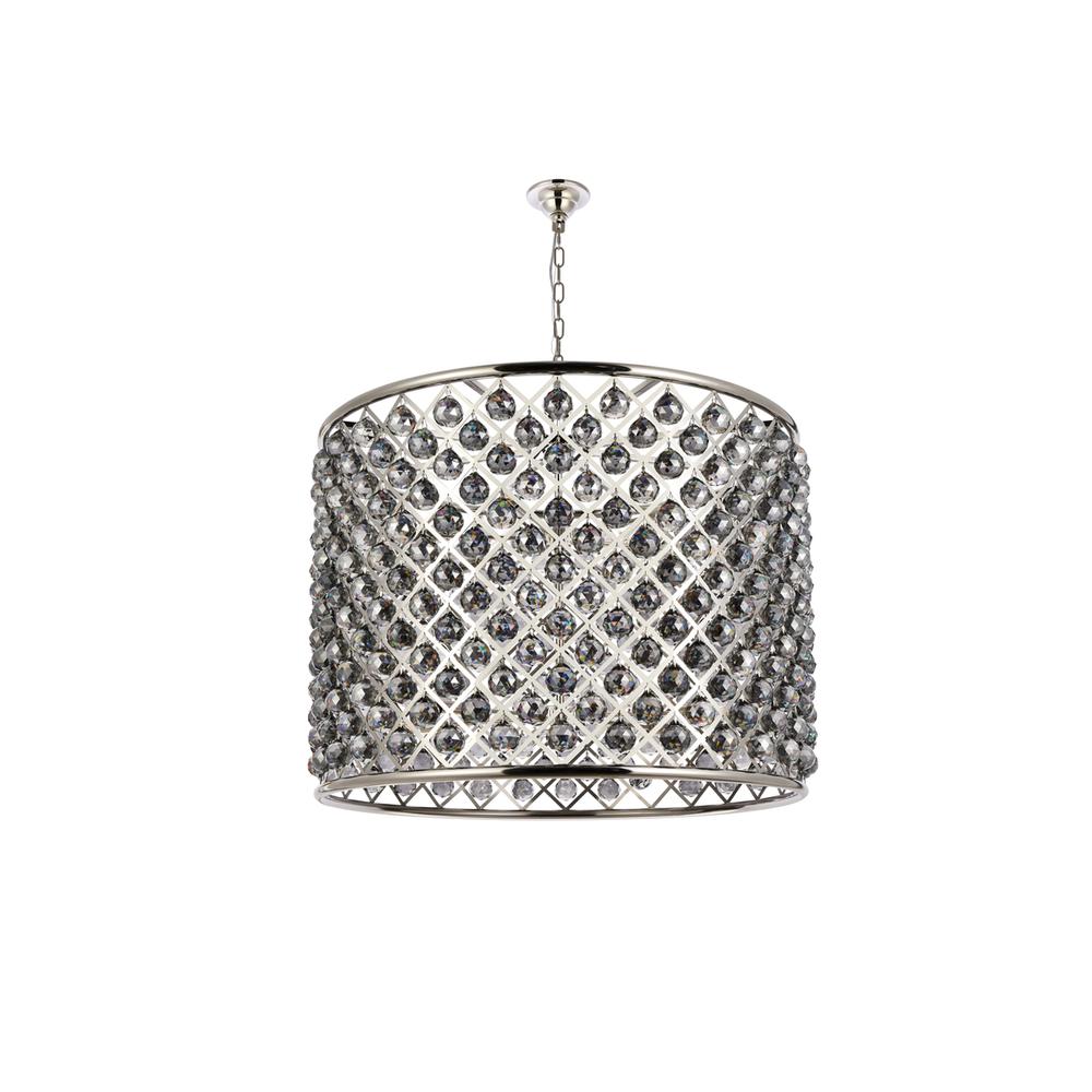 Madison 12 light polished nickel Chandelier Silver Shade
