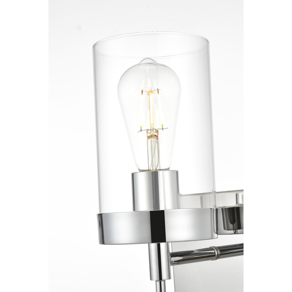 Benny 1 light Chrome and Clear Bath Sconce