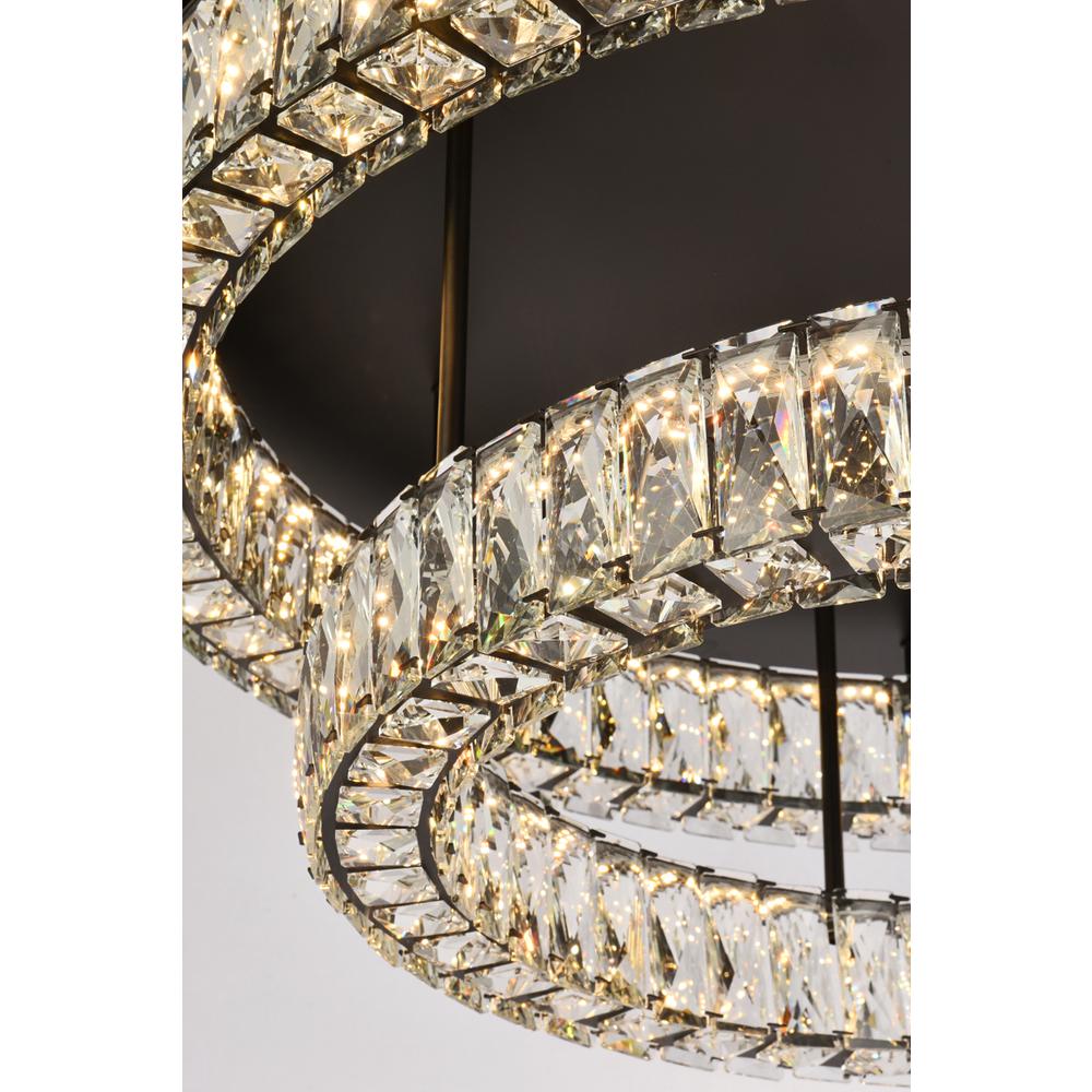 Monroe 33 inch LED double flush mount in black