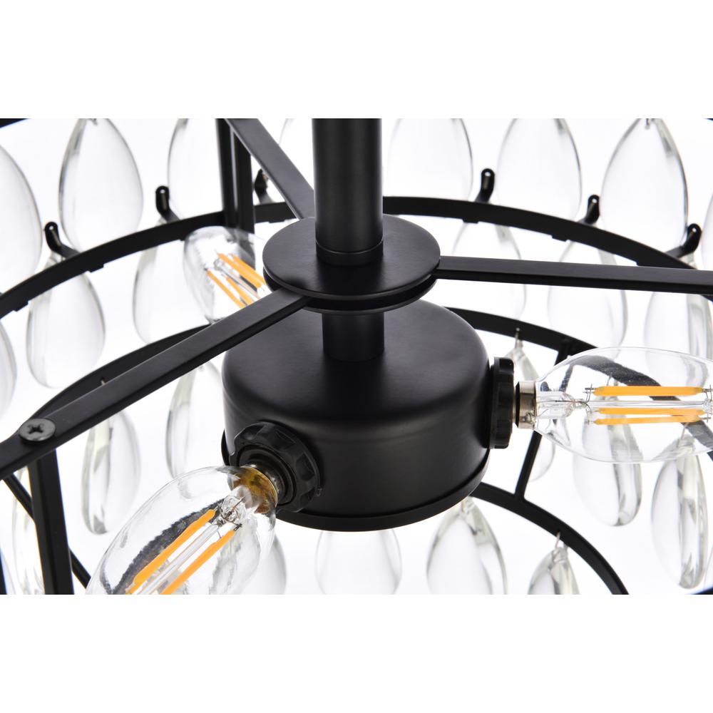 Mila 14 inch flush mount in black