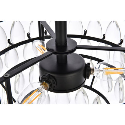 Mila 14 inch flush mount in black