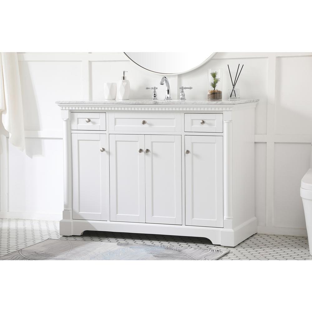 48 inch Single bathroom vanity in  White
