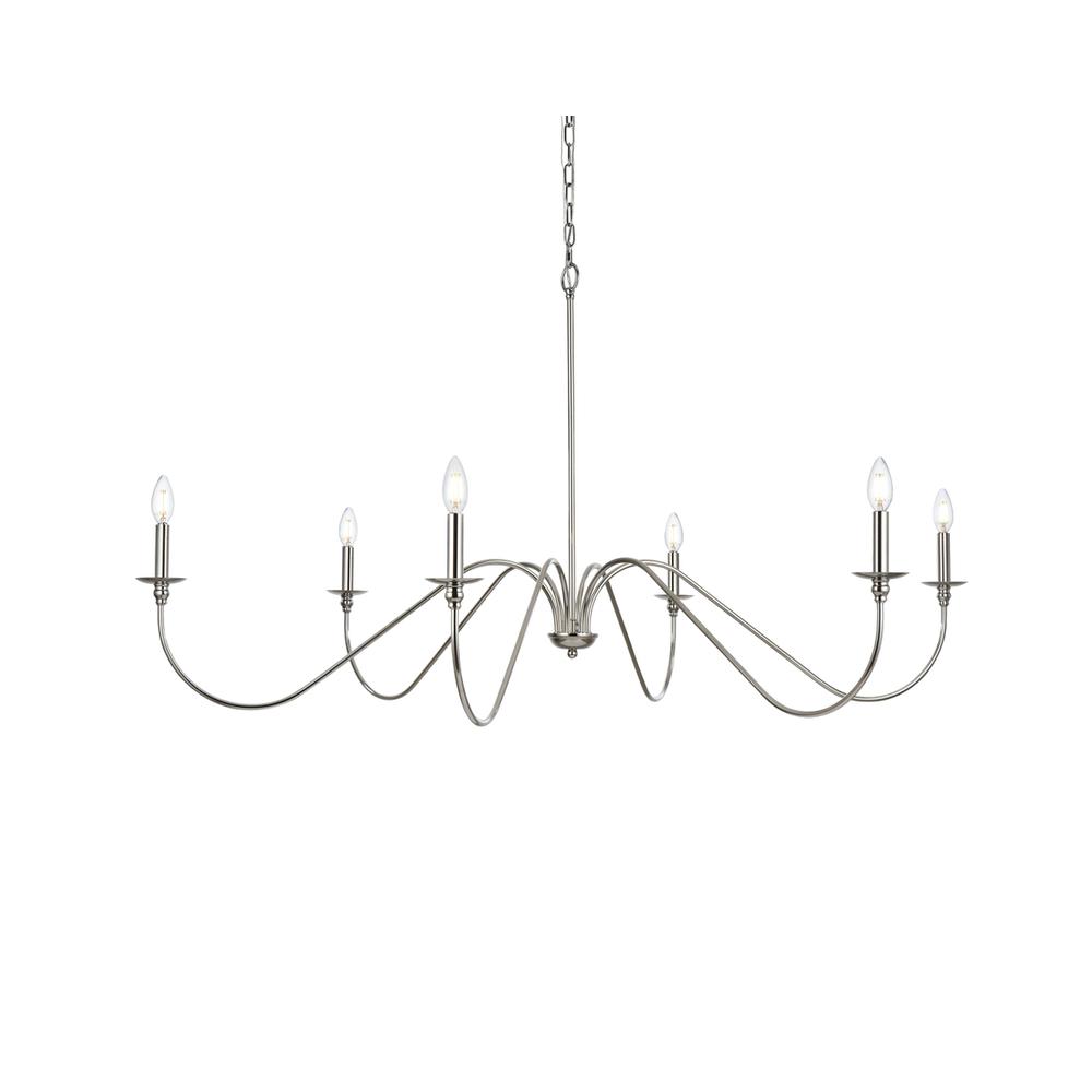 Rohan 54 inch chandelier in Polished Nickel