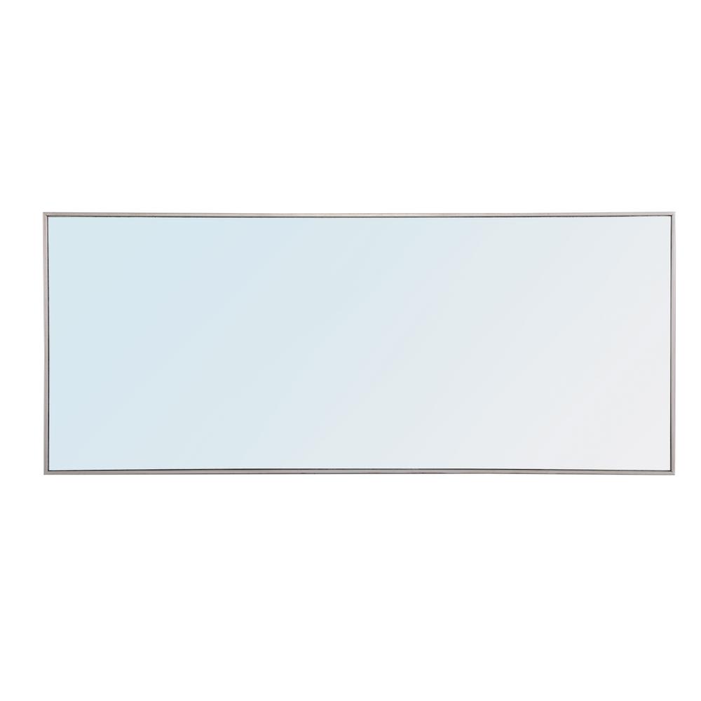 Metal frame Rectangle Mirror 30 inch Silver