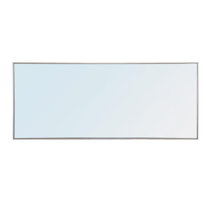 Metal frame Rectangle Mirror 30 inch Silver