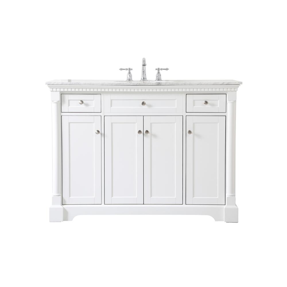 48 inch Single bathroom vanity in  White