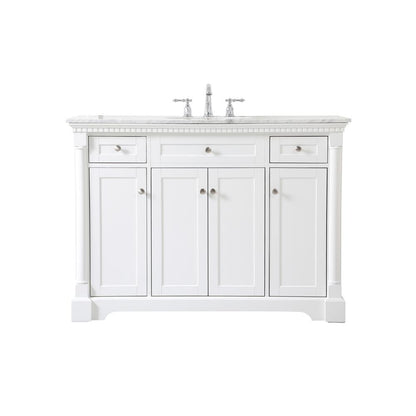 48 inch Single bathroom vanity in  White