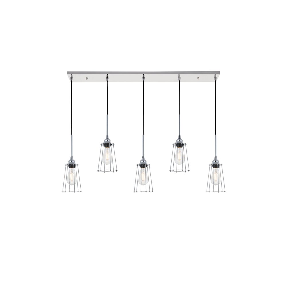 Auspice 5 Light Chrome Pendant