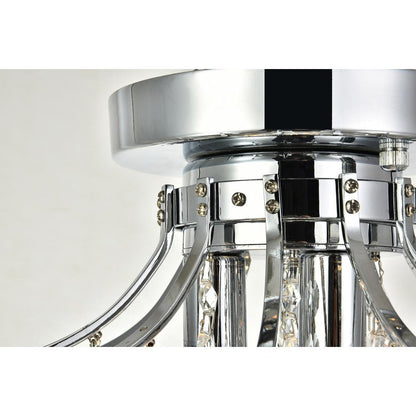 Toureg 3 light Chrome Flush Mount Clear Royal Cut Crystal