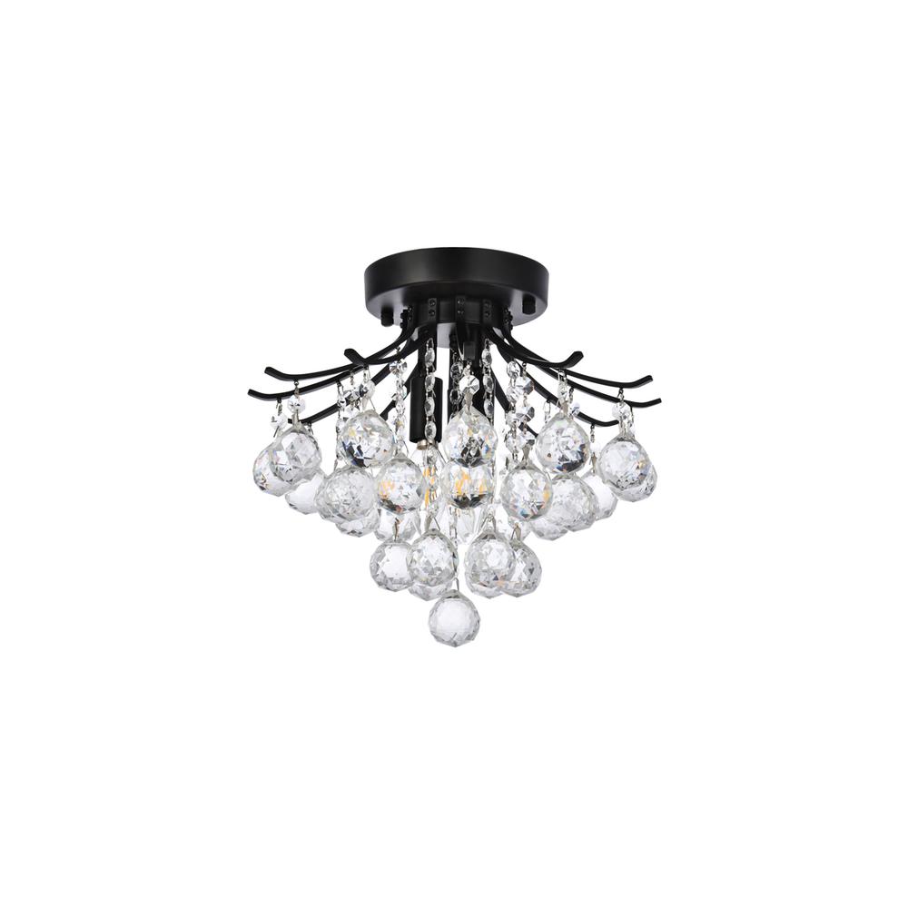 Toureg 12 inch black flush mount