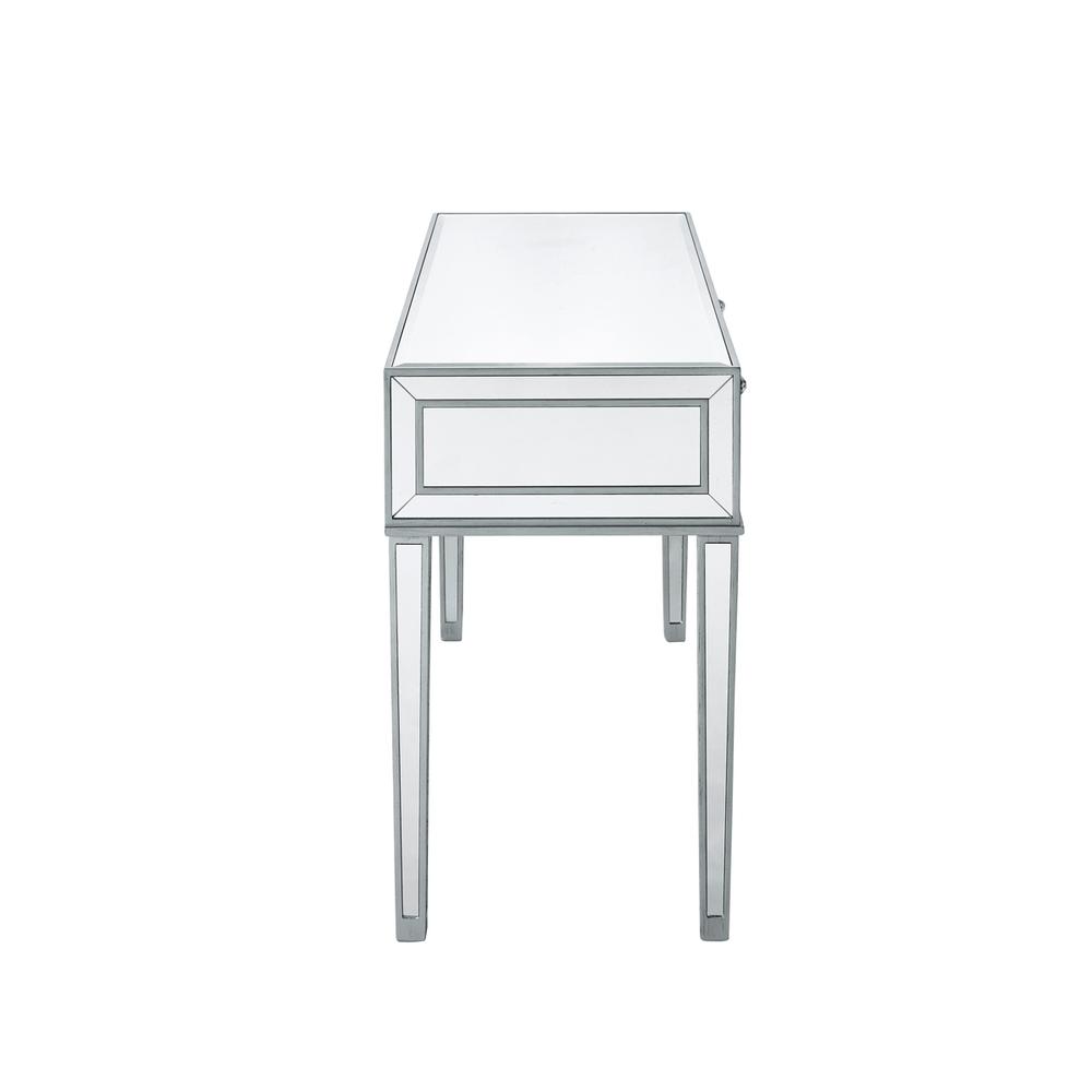 Desk 42in. W x 18in. D x 30in. H in antique silver paint