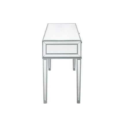 Desk 42in. W x 18in. D x 30in. H in antique silver paint