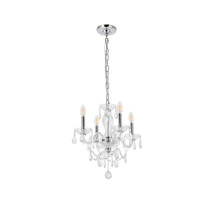 Princeton 4 light Chrome Pendant Clear Royal Cut Crystal