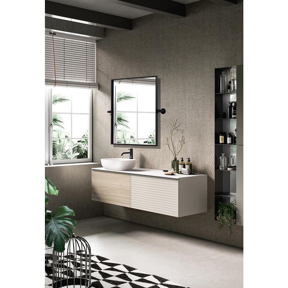 Rectangle Pivot Mirror 24X20 Inch In Black