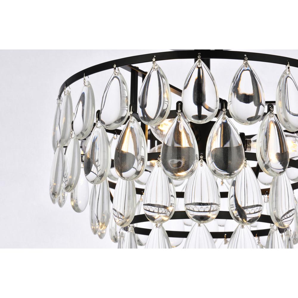 Mila 14 inch flush mount in black