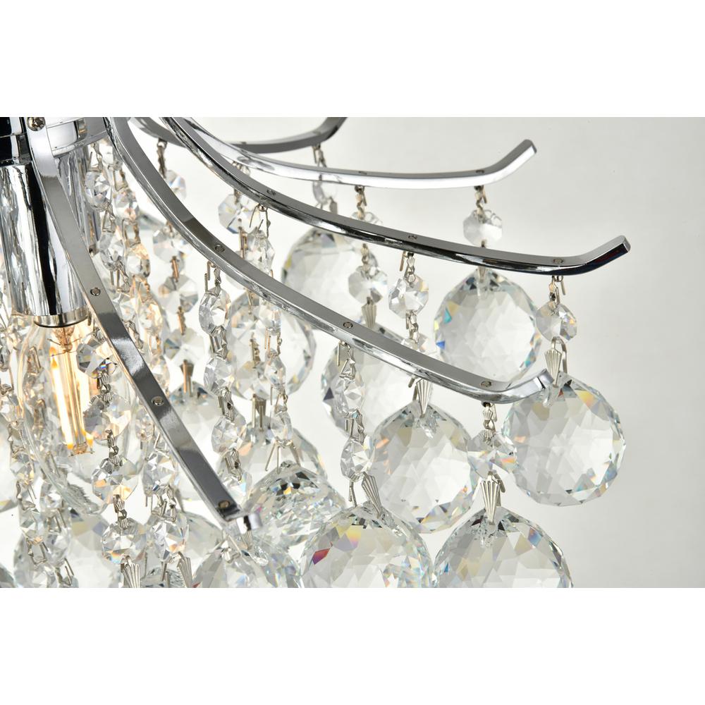 Toureg 3 light Chrome Flush Mount Clear Royal Cut Crystal