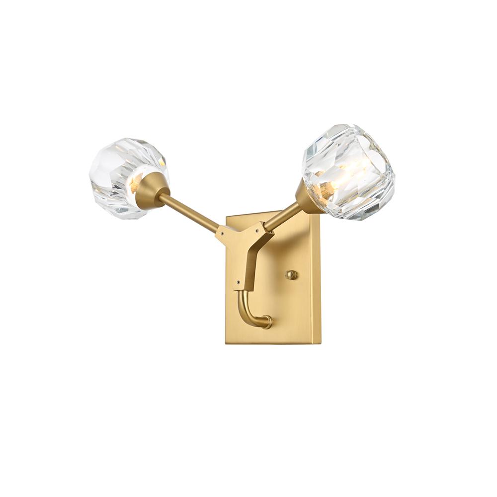 Zayne 2 Light Wall Sconce in Gold