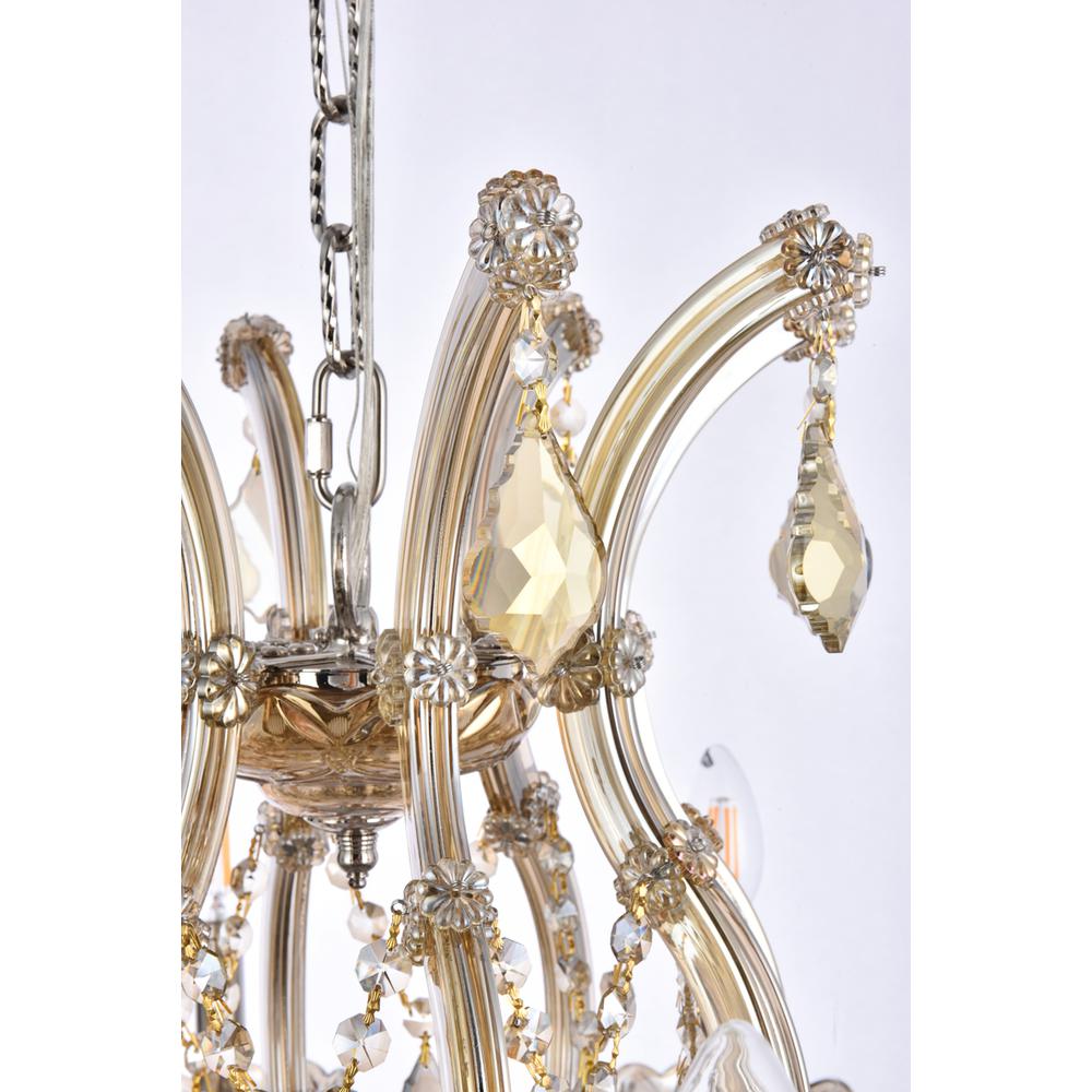Maria Theresa 9 light Golden Teak Chandelier Golden Teak