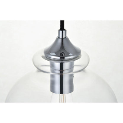 Destry 1 Light Chrome Pendant With Clear Glass